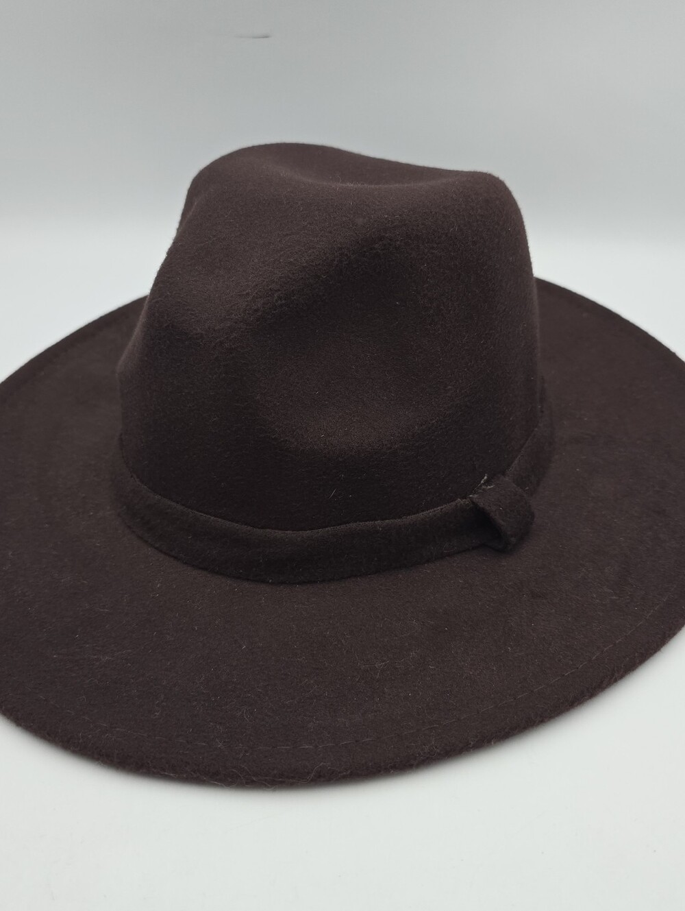 Men's Brown Wide Brim Fedora Hat